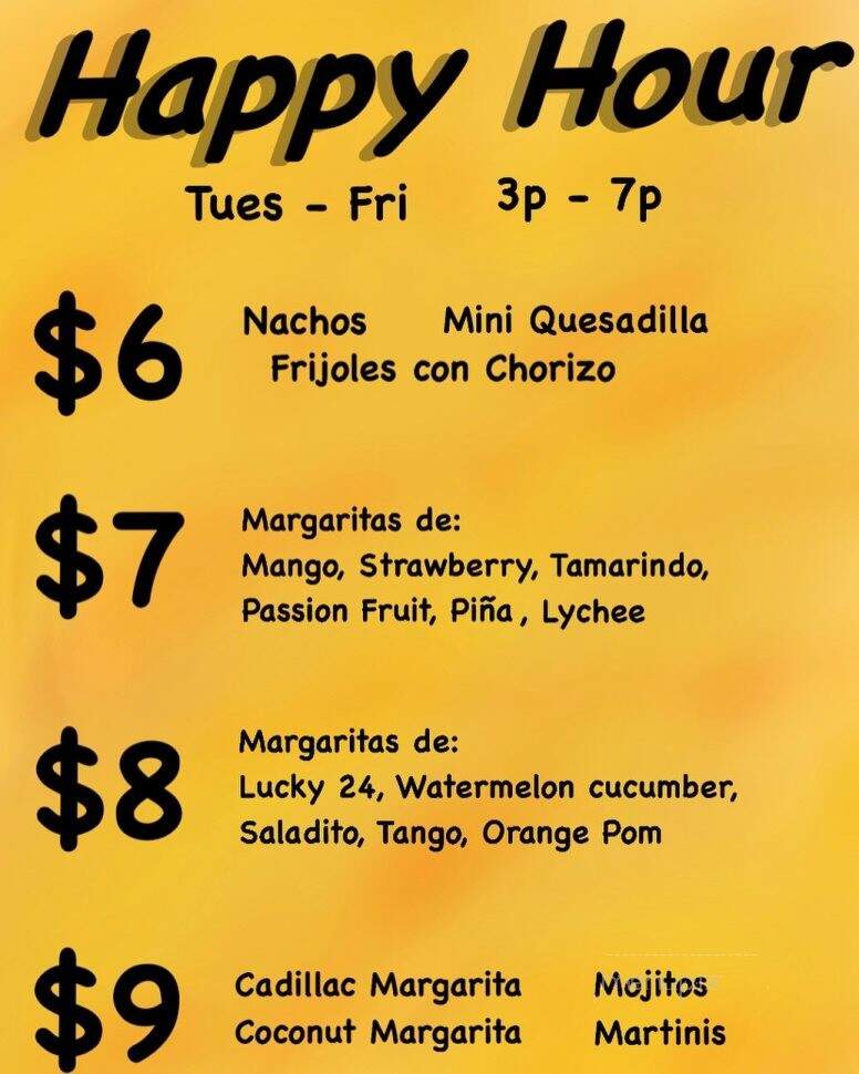El Tarasco - Sylmar, CA menu_pic