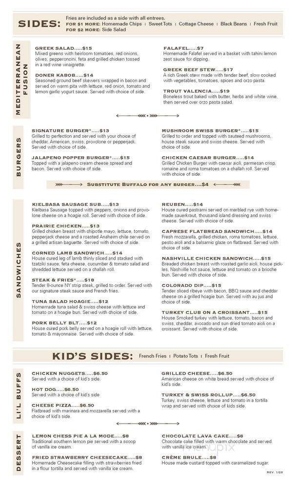Bison Grill - Commerce City, CO menu_pic