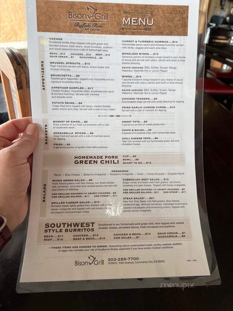Bison Grill - Commerce City, CO menu_pic