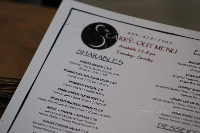 The Shaved Duck Restaurant - Midlothian, VA menu_pic