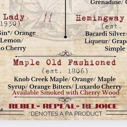 Tap 814 Speakeasy - Johnstown, PA menu_pic
