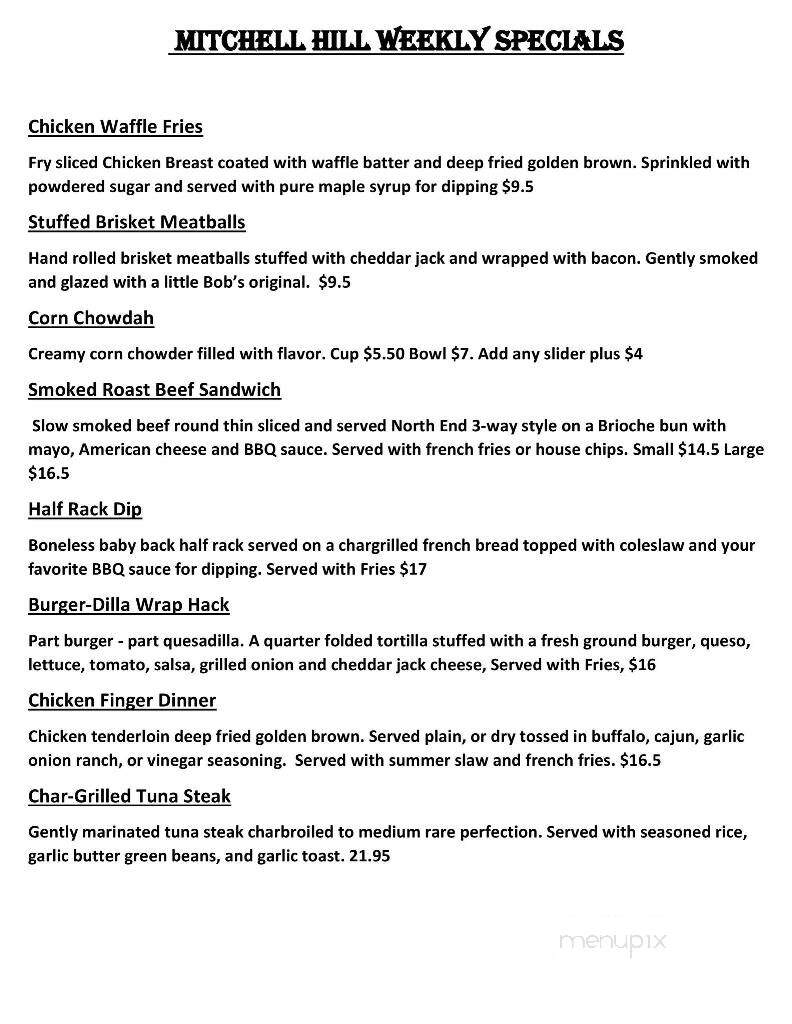 Mitchell Hill BBQ Grill & Brew - Rochester, NH menu_pic