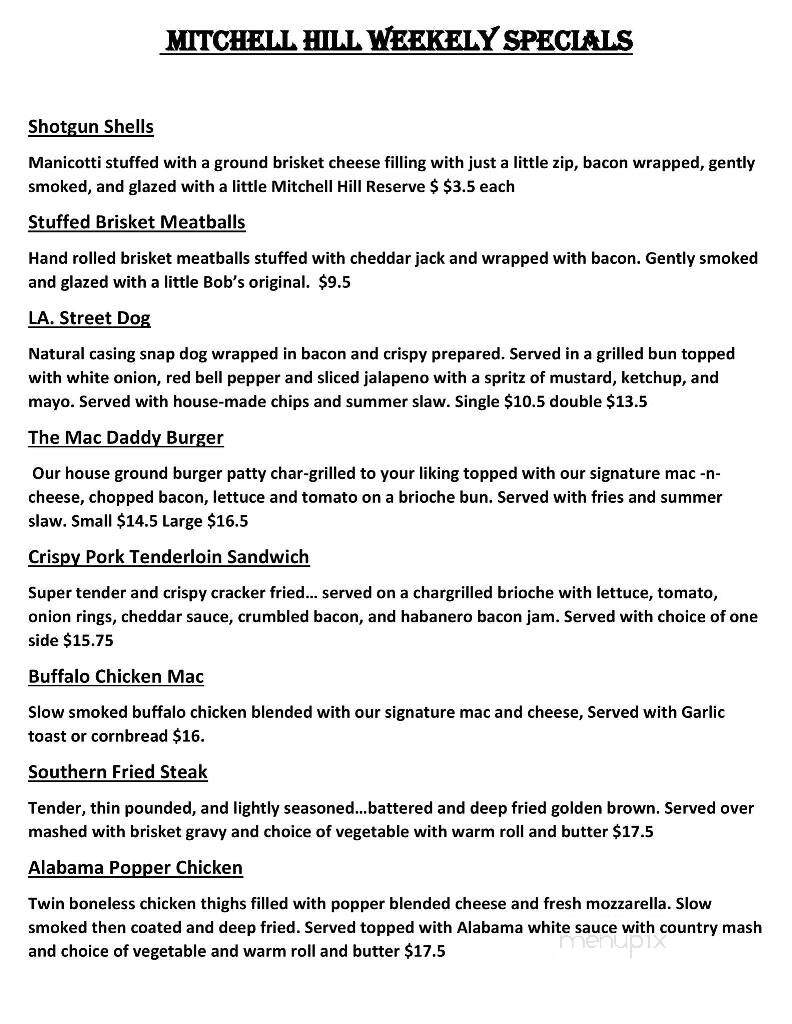 Mitchell Hill BBQ Grill & Brew - Rochester, NH menu_pic