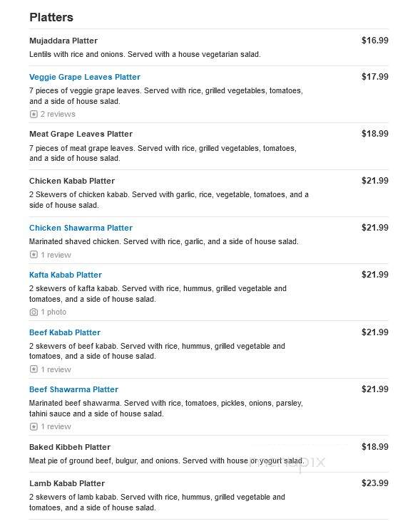 Roy's Kabab - Rockland, MA menu_pic