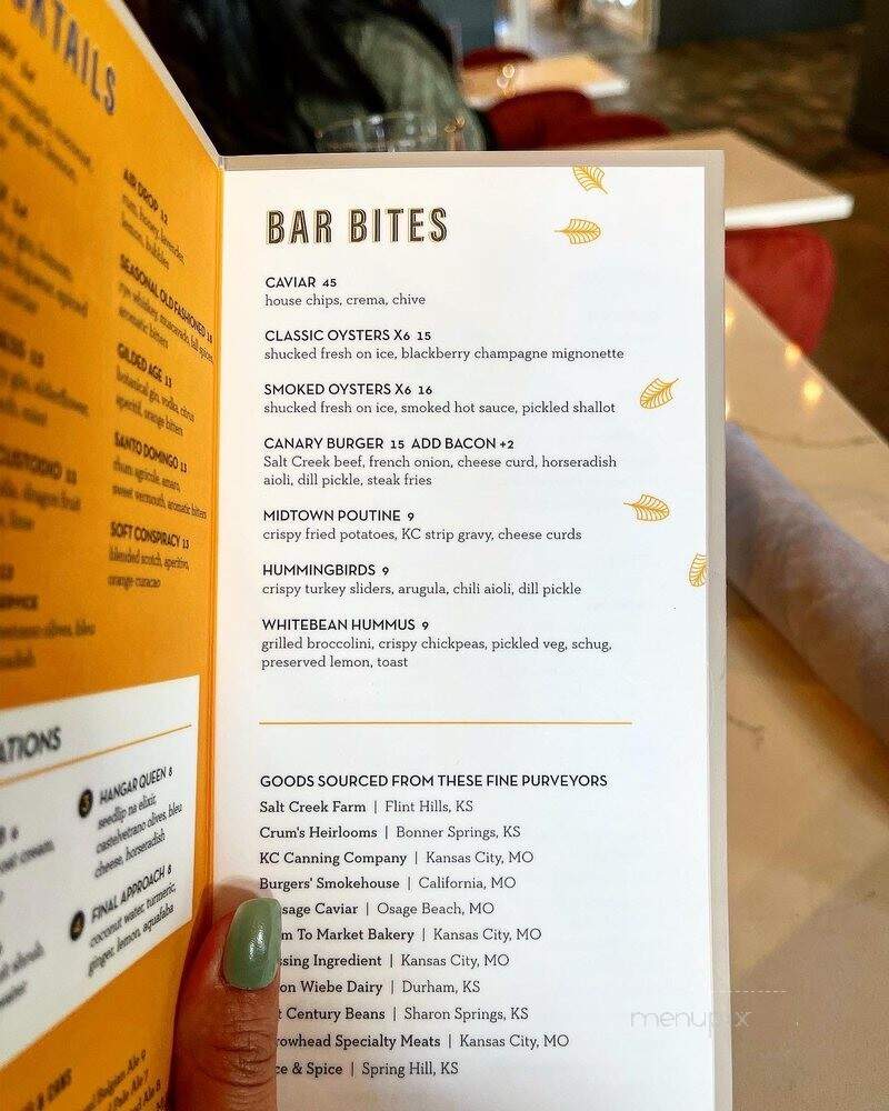 Canary - Kansas City, MO menu_pic