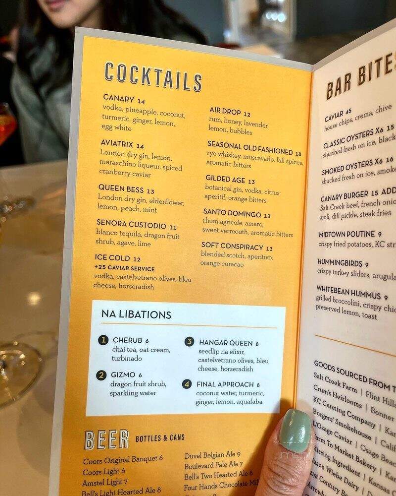 Canary - Kansas City, MO menu_pic