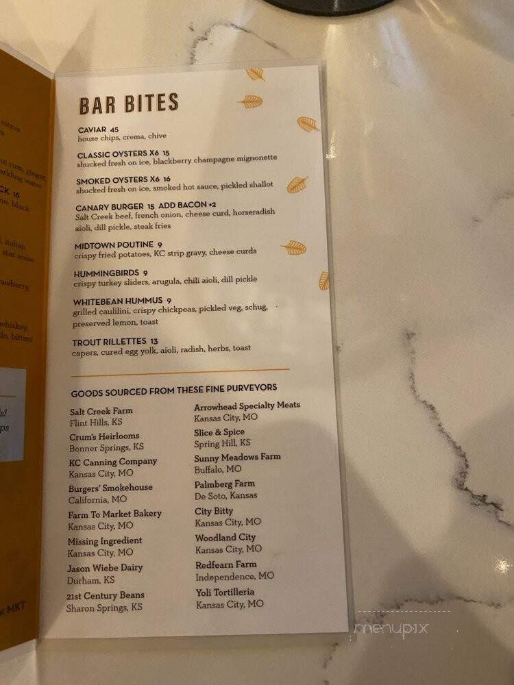 Canary - Kansas City, MO menu_pic