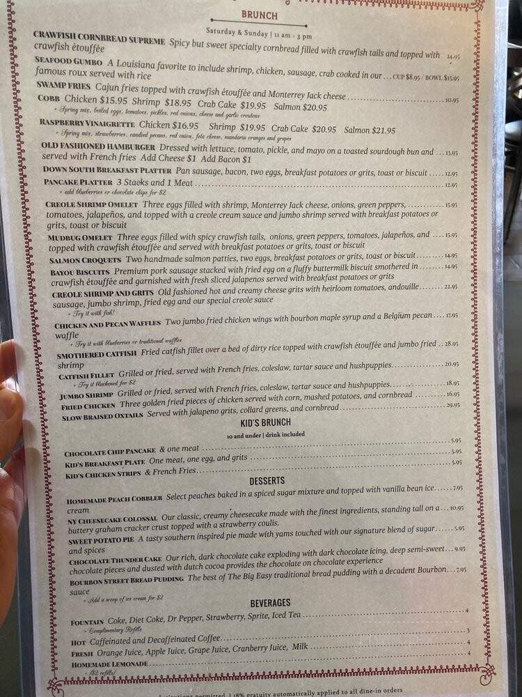 Cassandra's Louisiana Kitchen - Houston, TX menu_pic