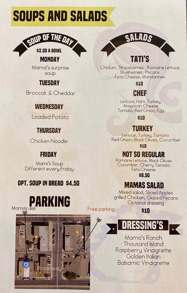 Mama's Deli - Farmington, NM menu_pic