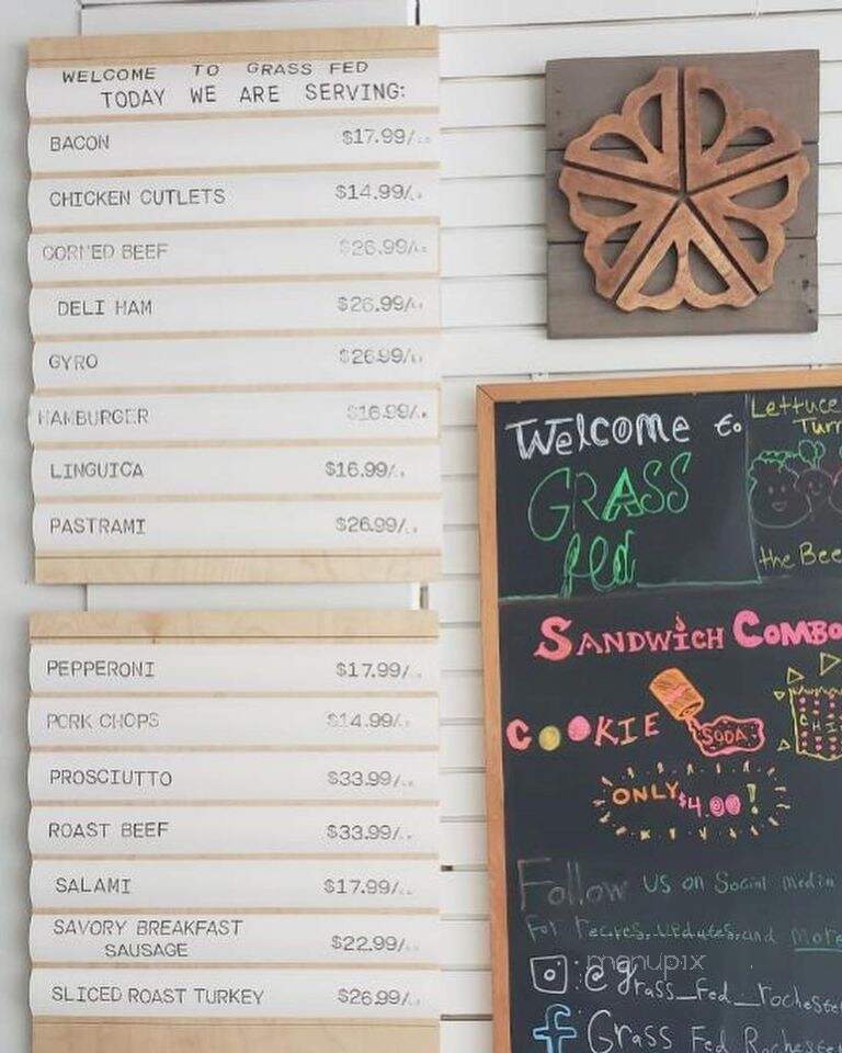 Grass Fed Rochester - Rochester, NY menu_pic