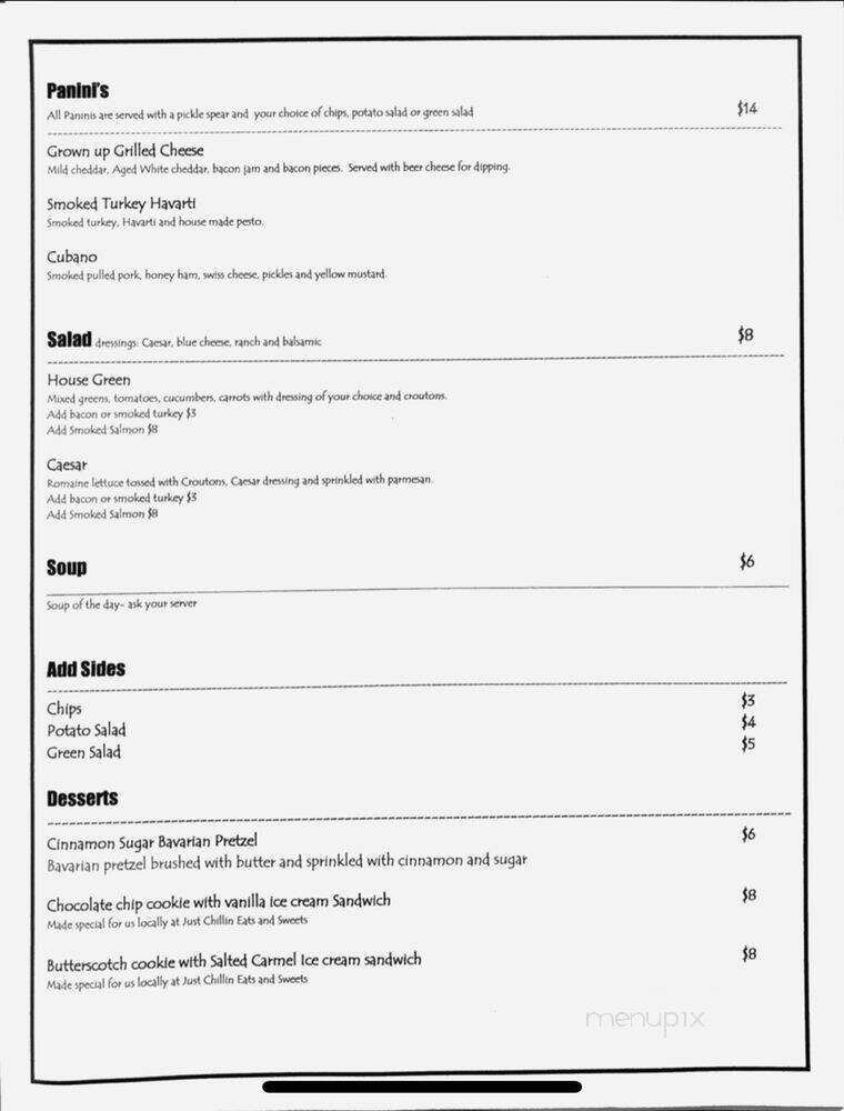 Snow Eater Brewing - Liberty Lake, WA menu_pic