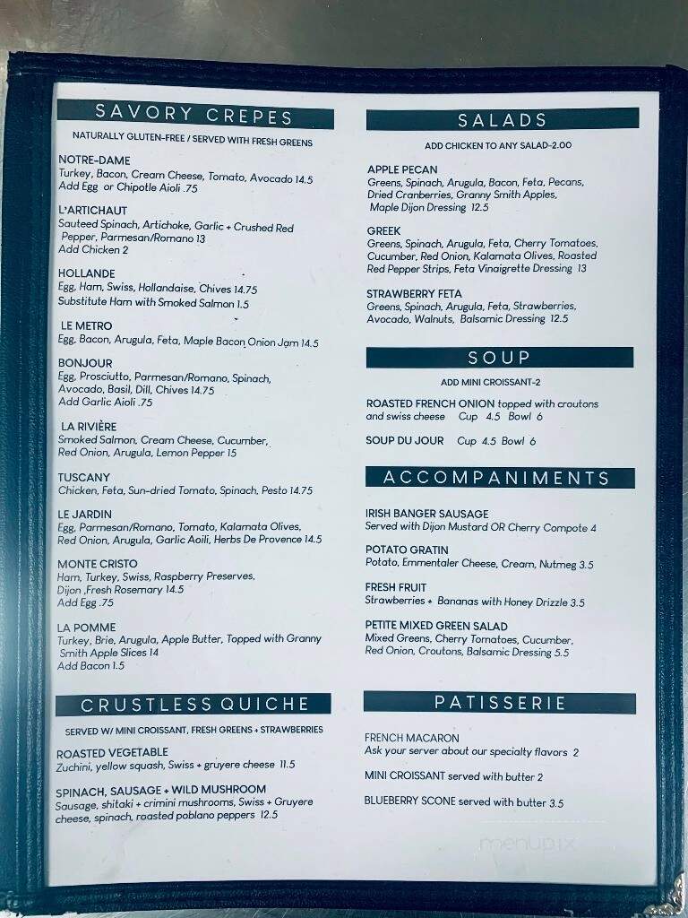 La Creme - Zeeland, MI menu_pic