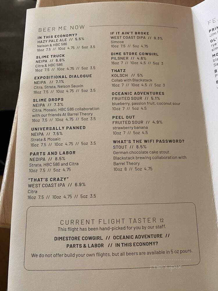 Bricksworth Beer Co - Burnsville, MN menu_pic