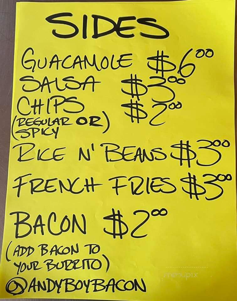Taco Bachi - Brookfield, CT menu_pic