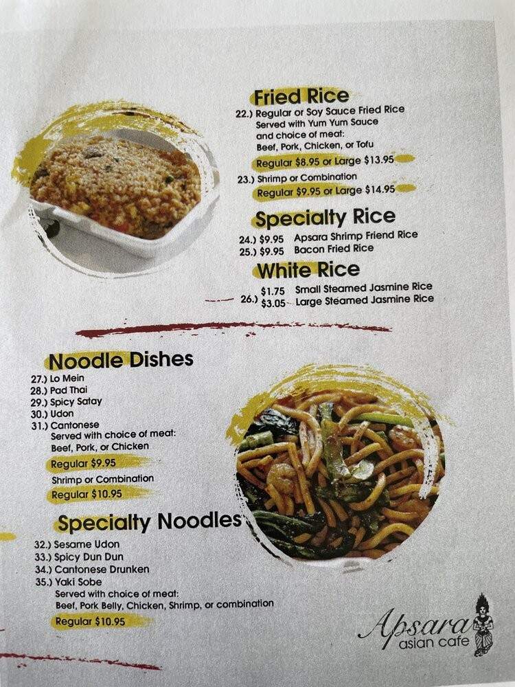 Apsara Asian Cafe - Jackson, TN menu_pic