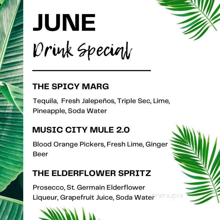 Birdsong Social - Spring Hill, TN menu_pic