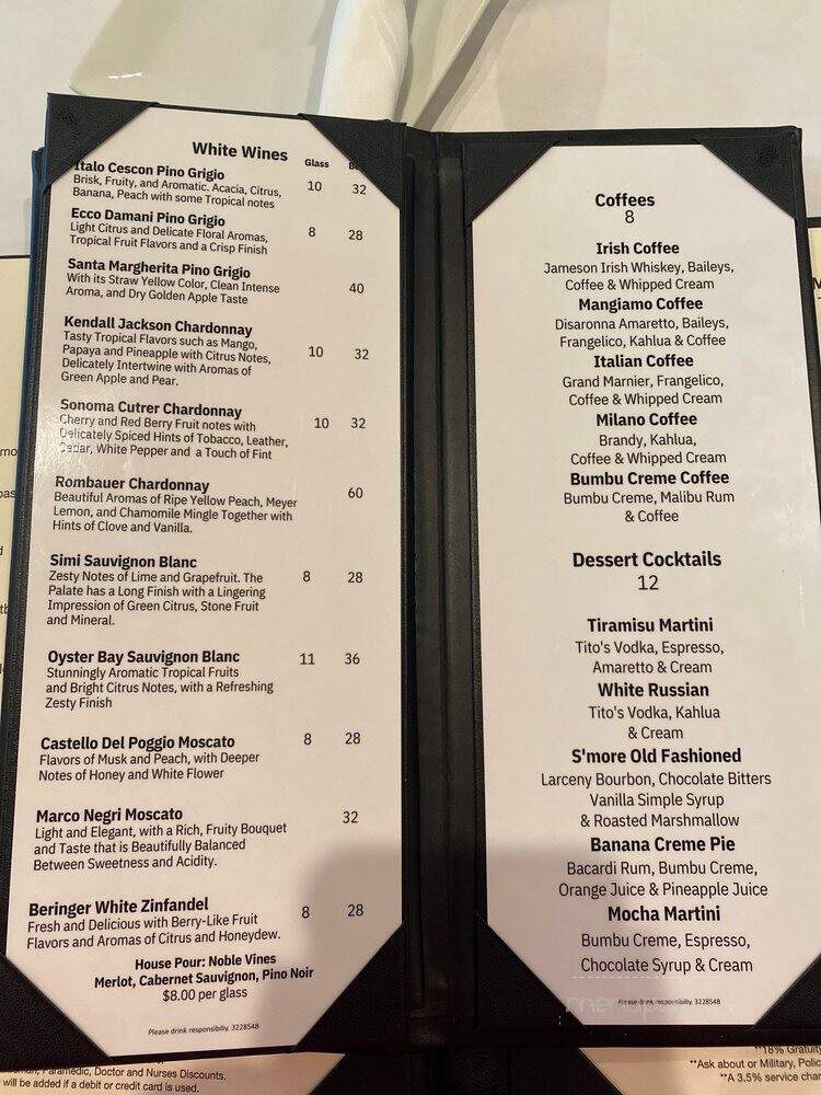 Mangiamo Italian Restraunt - Gulfport, MS menu_pic