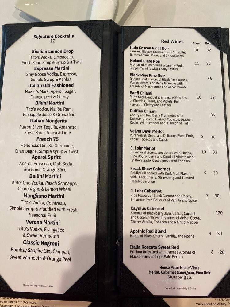 Mangiamo Italian Restraunt - Gulfport, MS menu_pic