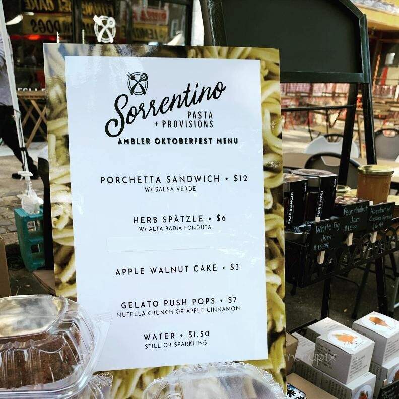 Sorrentino's Pasta + Provisions - Ambler, PA menu_pic