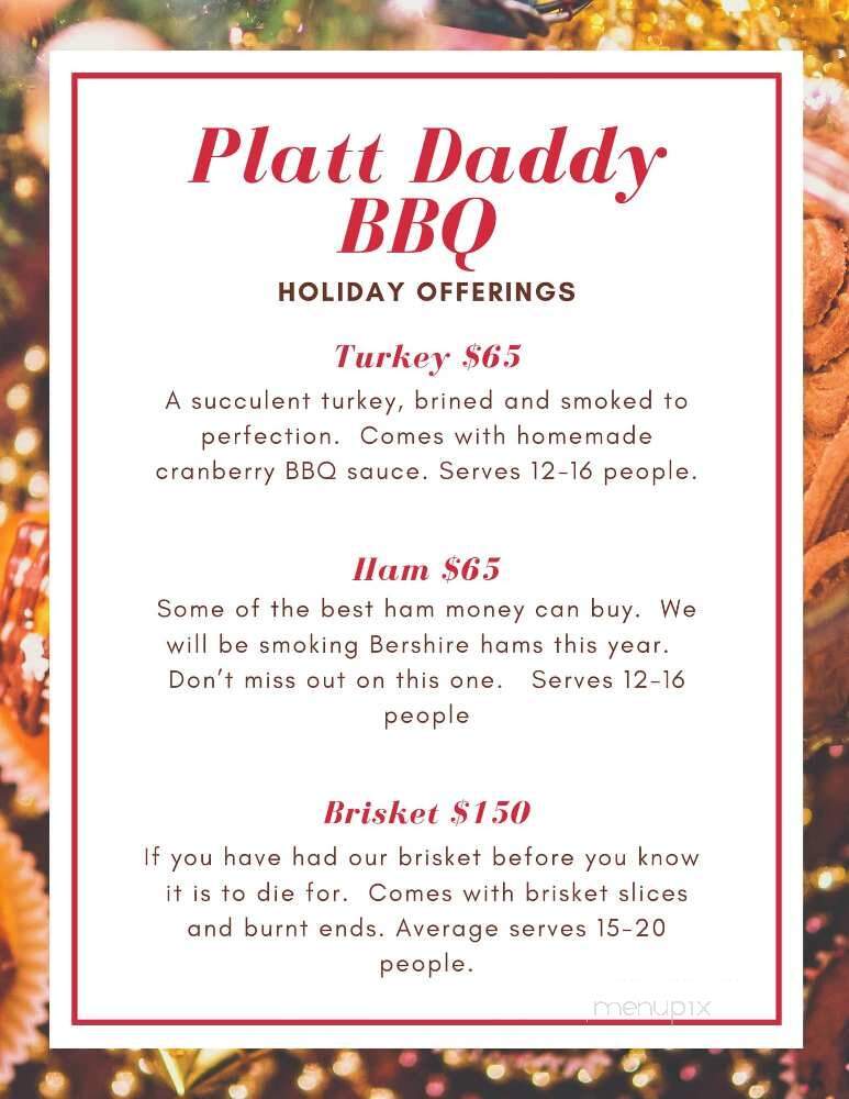 Platt Daddy BBQ - Quincy, IL menu_pic