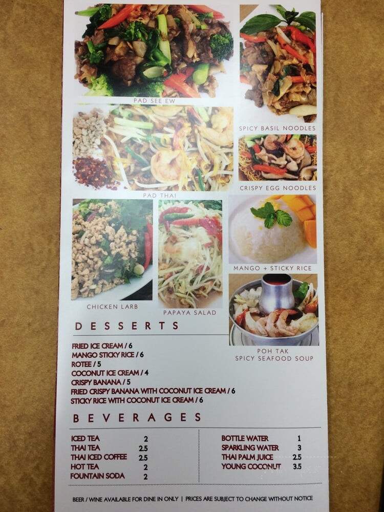 Thai Harbor - Huntington Beach, CA menu_pic