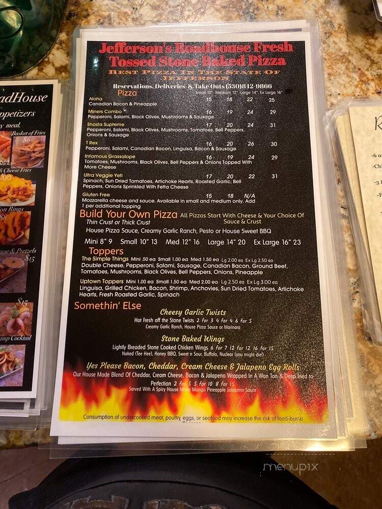 Siskiyou Roadhouse - Yreka, CA menu_pic