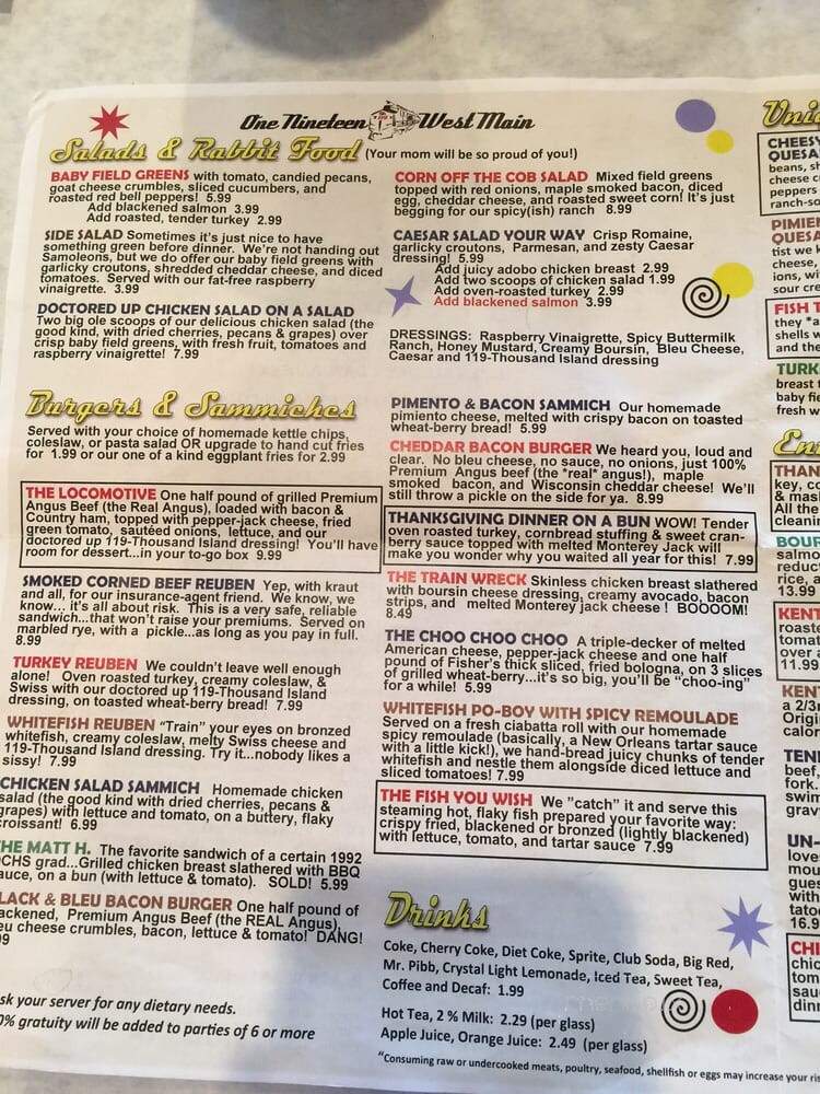 One Nineteen West Main - La Grange, KY menu_pic