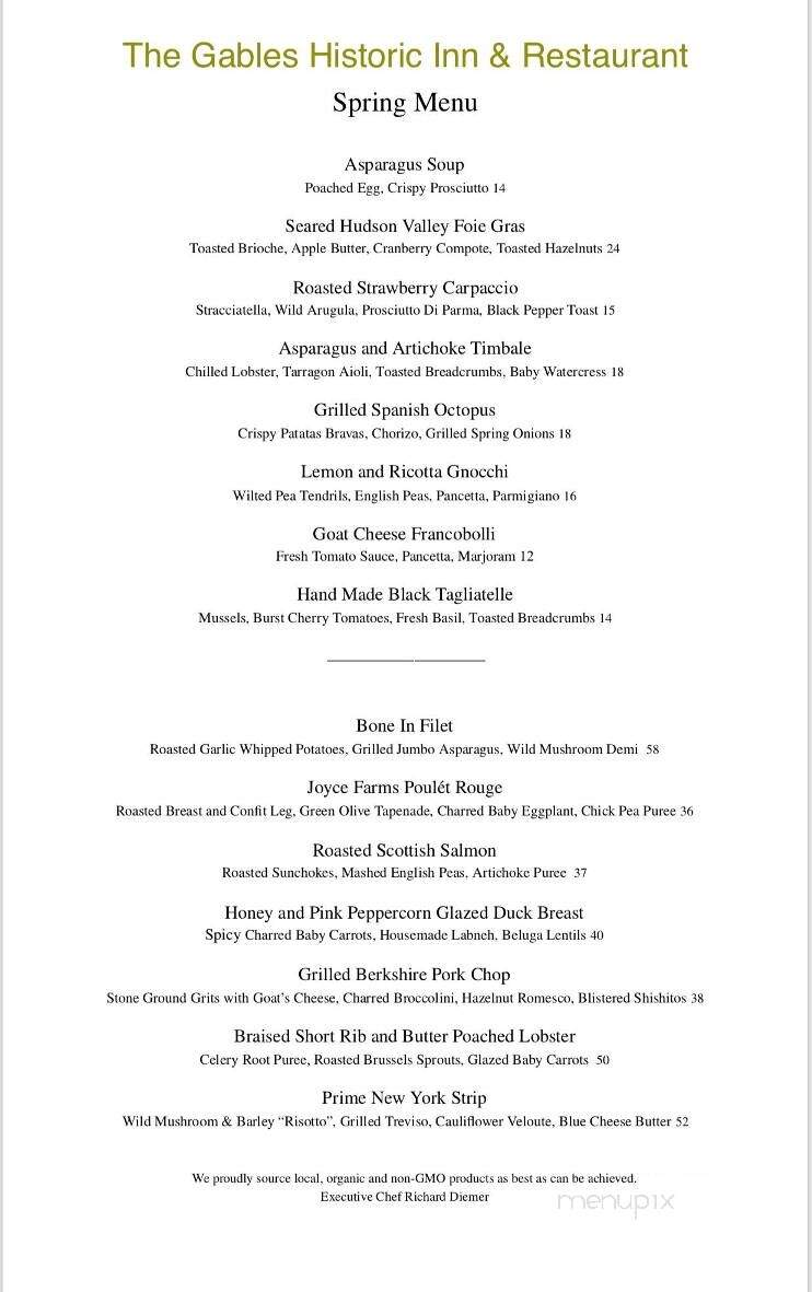 The Gables - Beach Haven, NJ menu_pic