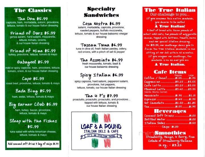 Loaf A Pound - Westland, MI menu_pic