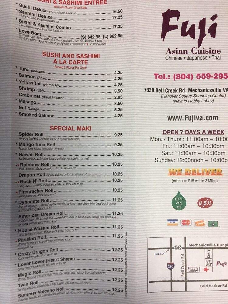 Fuji Asian Cuisine - Mechanicsville, VA