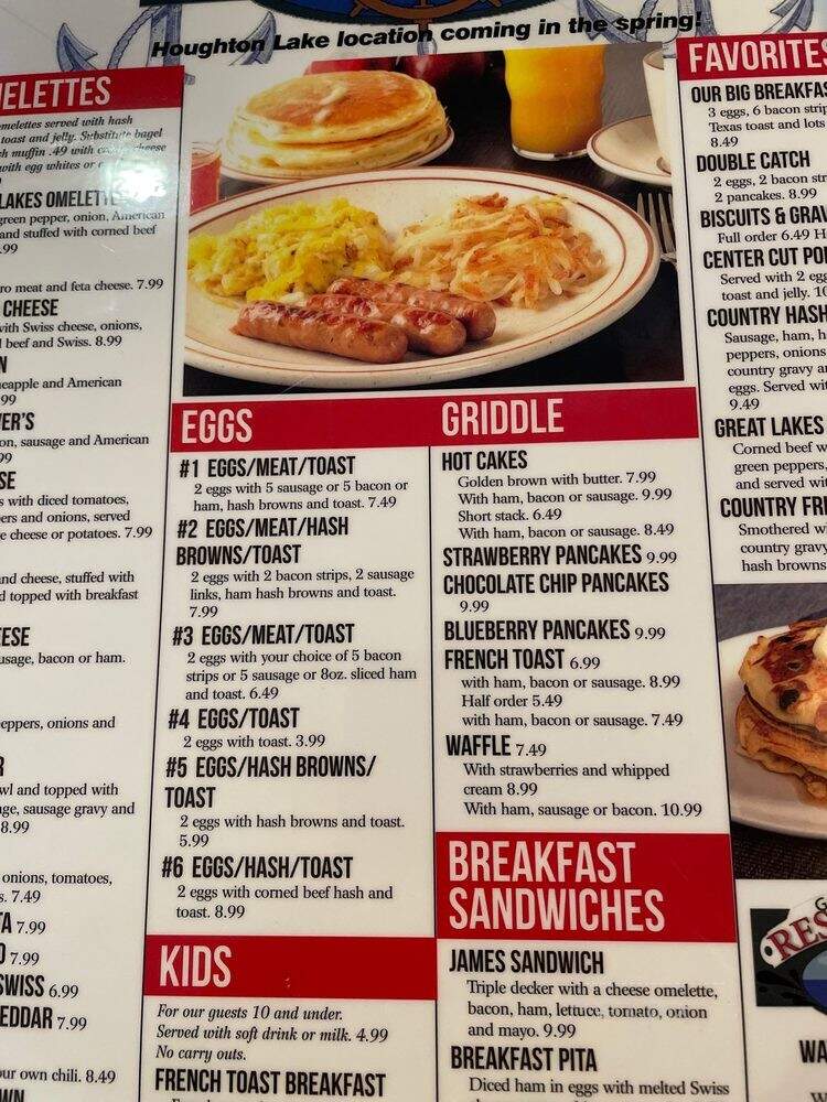 Great Lakes Family Restaurant - Waterford, MI menu_pic