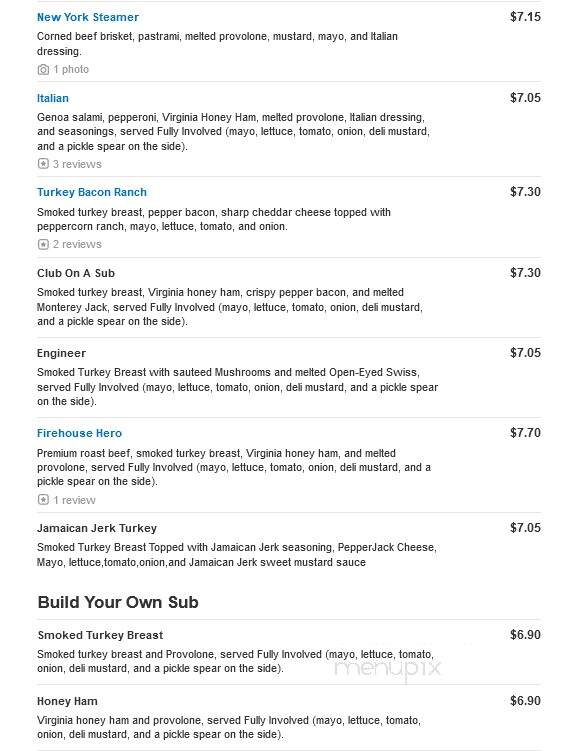 Firehouse Subs - Peoria, IL menu_pic
