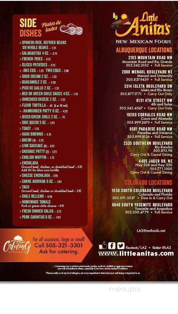 Little Anita's Express - Albuquerque, NM menu_pic