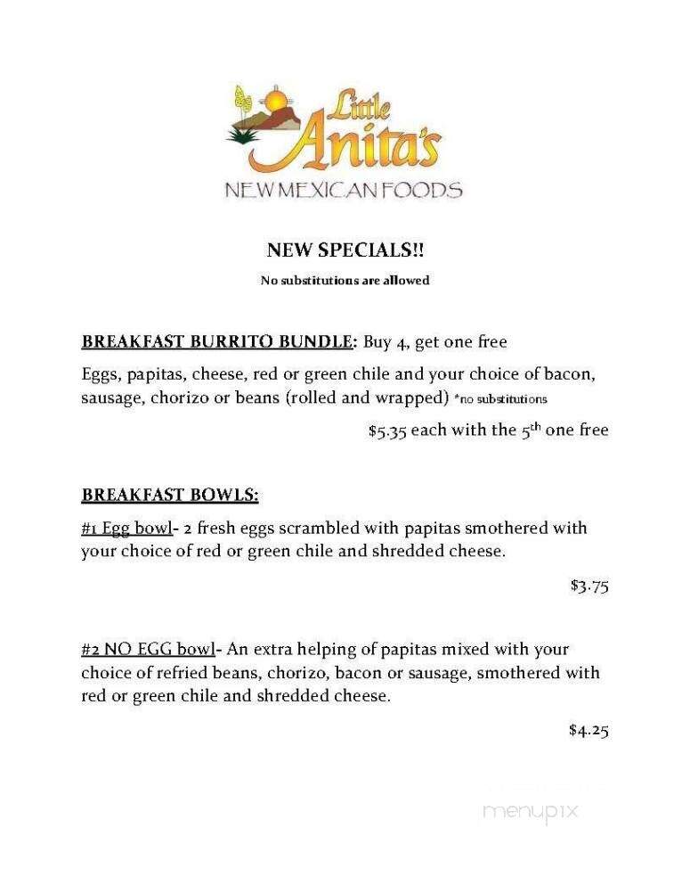 Little Anita's Express - Albuquerque, NM menu_pic