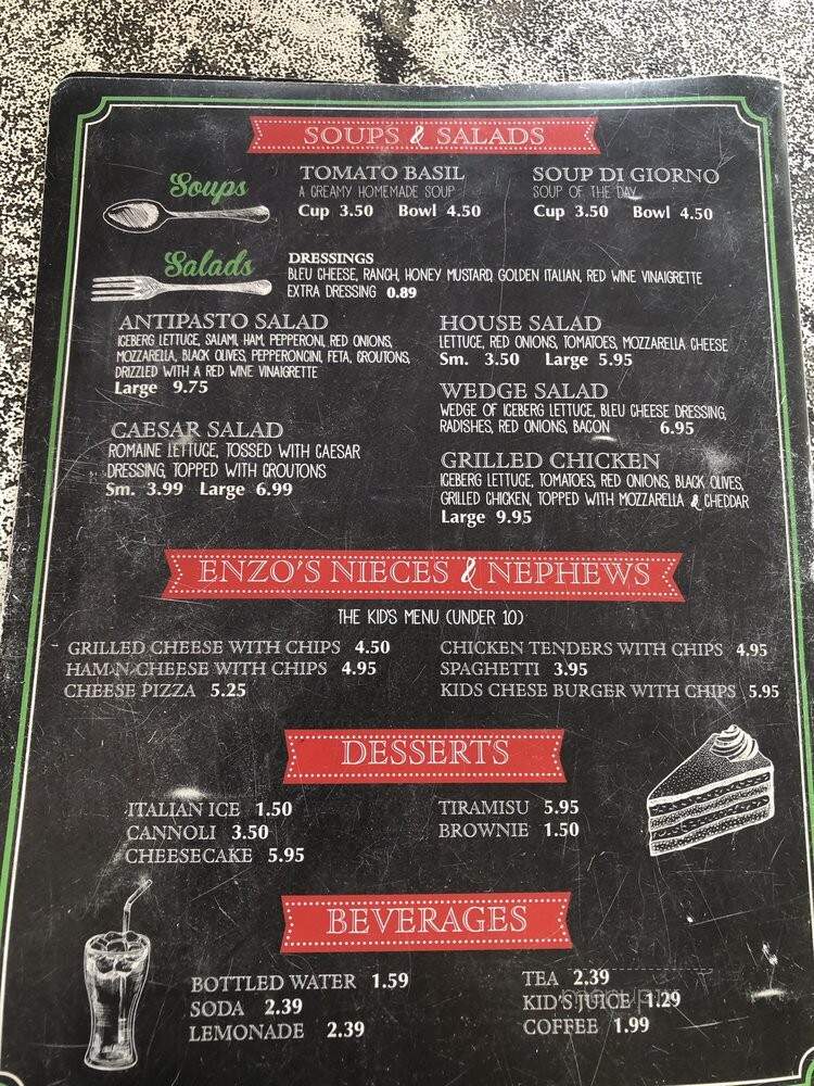 Enzo's Pizza & Grill - Panama City, FL menu_pic