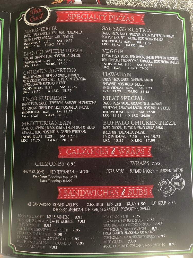 Enzo's Pizza & Grill - Panama City, FL menu_pic