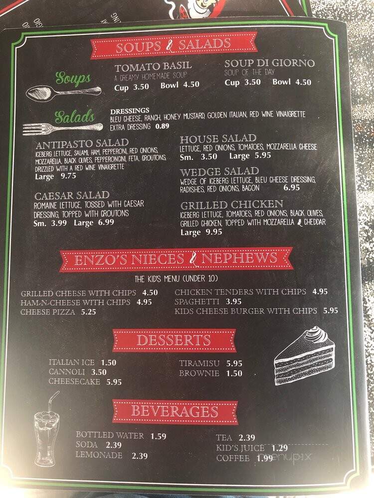 Enzo's Pizza & Grill - Panama City, FL menu_pic