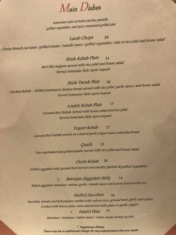 Mediterranean Bistro - Porter Ranch, CA menu_pic