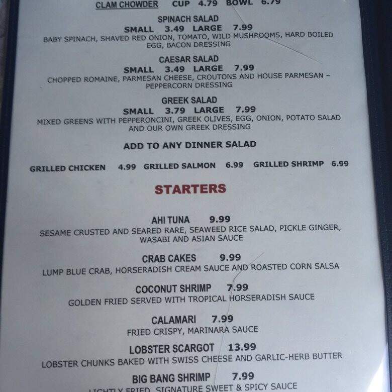 Lazy Lobster - Sarasota, FL menu_pic