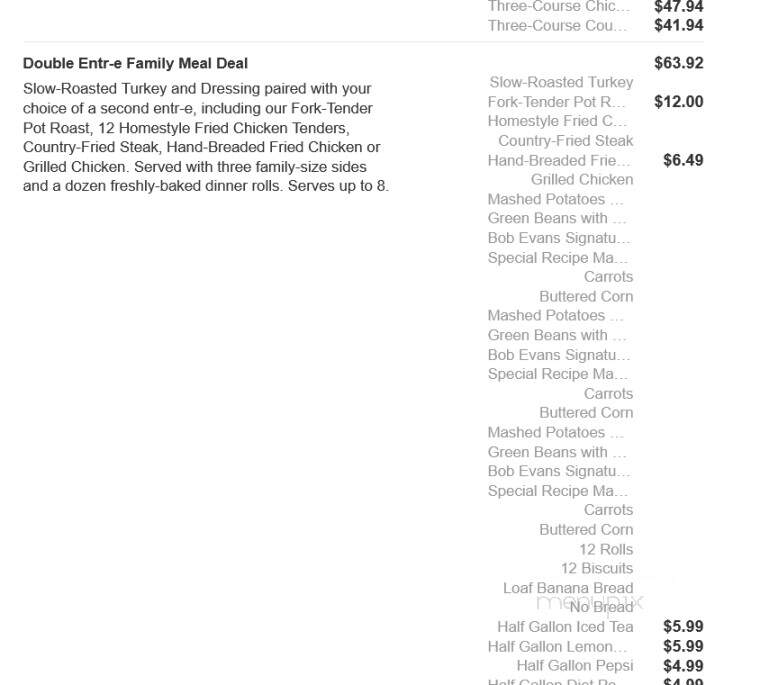 Bob Evans Restaurant - Bear, DE menu_pic