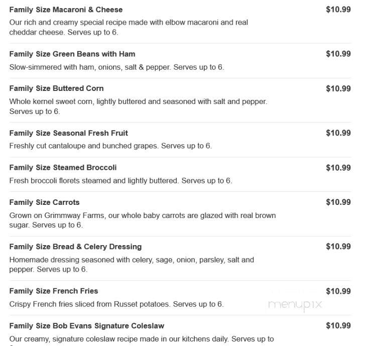 Bob Evans Restaurant - Bear, DE menu_pic