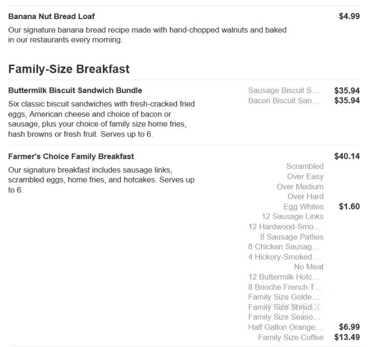 Bob Evans Restaurant - Bear, DE menu_pic