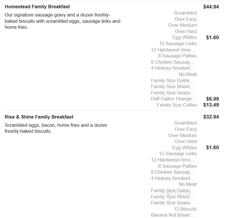 Bob Evans Restaurant - Bear, DE menu_pic