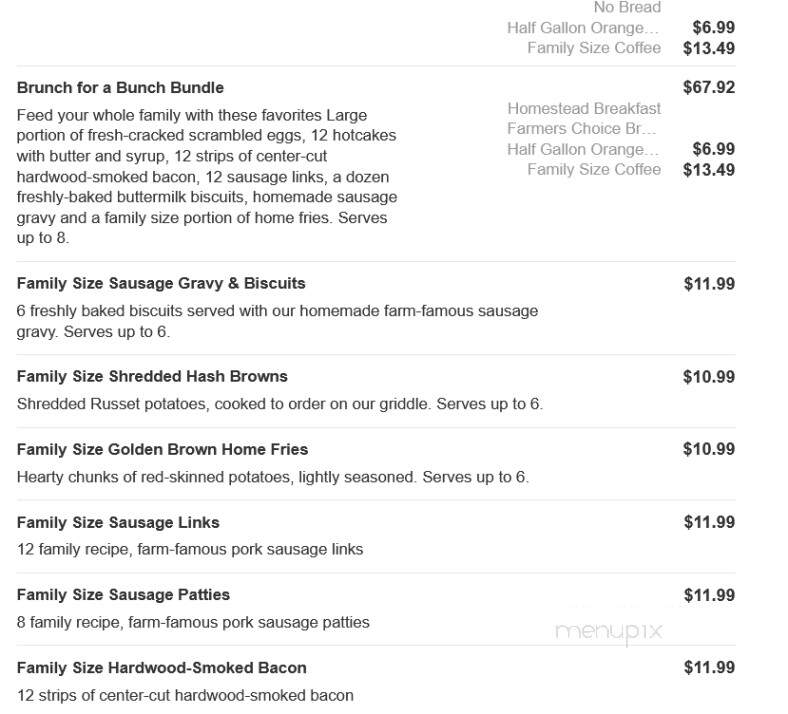 Bob Evans Restaurant - Bear, DE menu_pic