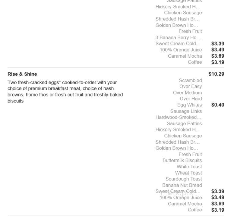 Bob Evans Restaurant - Bear, DE menu_pic