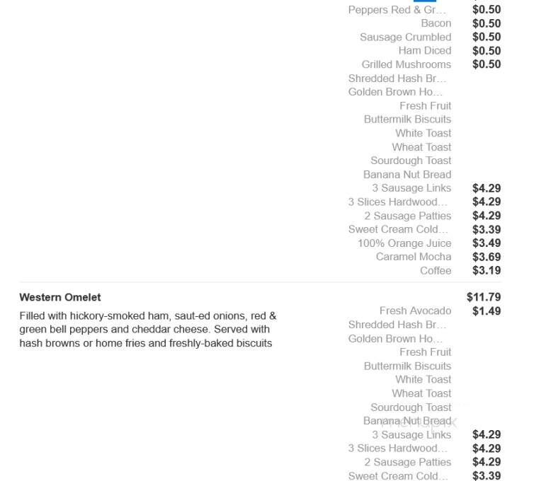Bob Evans Restaurant - Bear, DE menu_pic