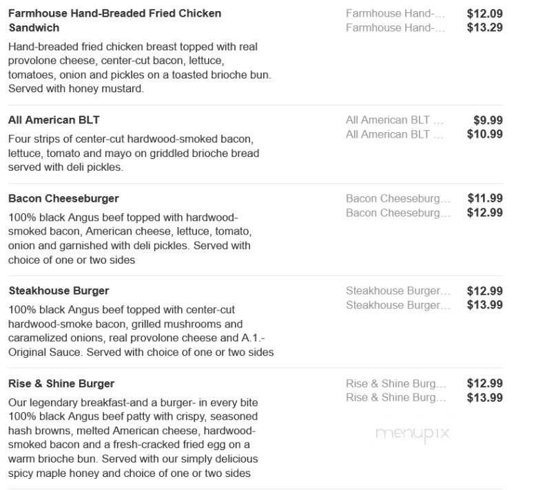 Bob Evans Restaurant - Bear, DE menu_pic