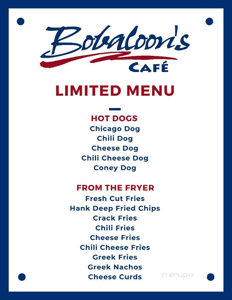 Bobaloons - Escanaba, MI menu_pic