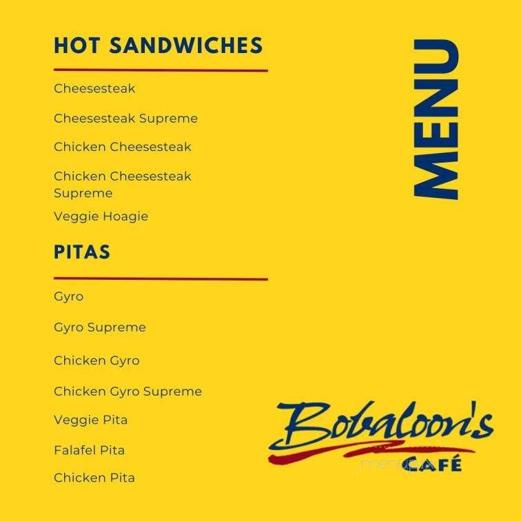 Bobaloons - Escanaba, MI menu_pic