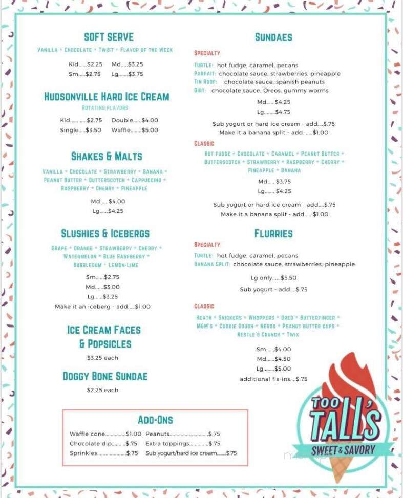Too Talls Pizza & Tasty Treats - Grand Rapids, MI